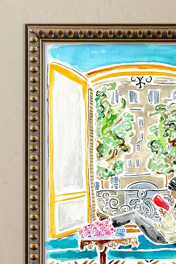 Reading Among Parisian Treetops Framed Wall Art product