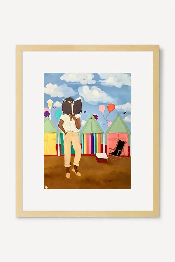 Reading in the Beach Wall Art - Acrylic product