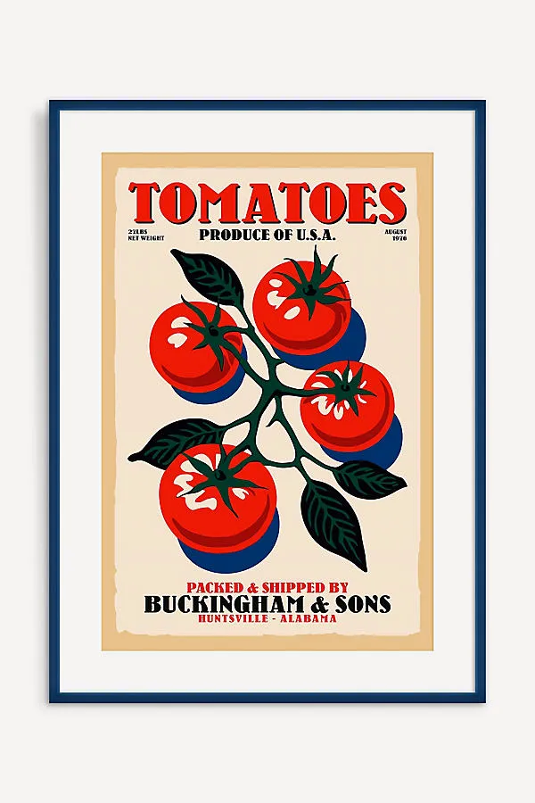 Retro Tomatoes Wall Art - Red product