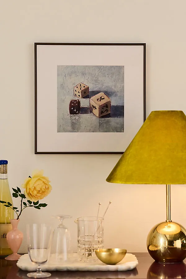 Roll the Dice Wall Art - White by Anthropologie