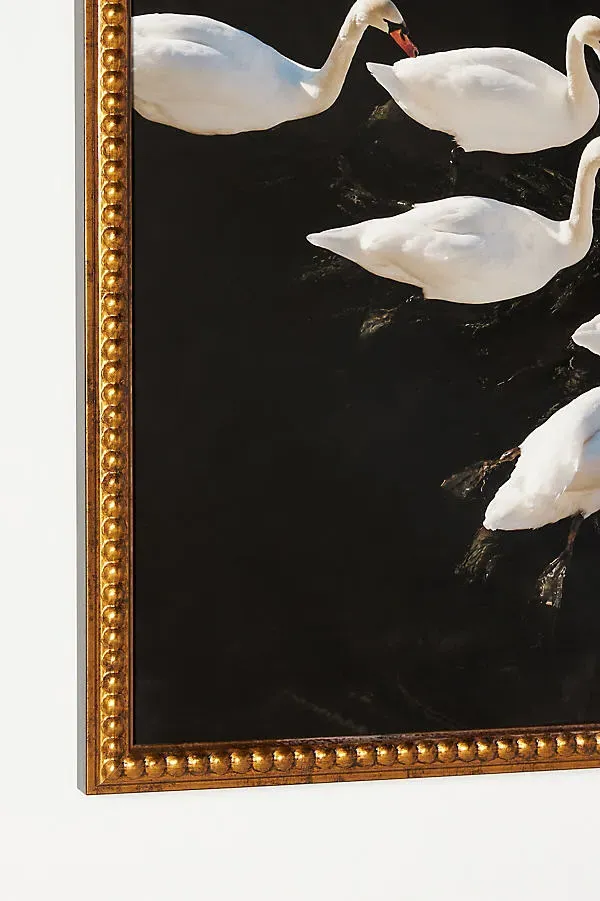 Romantic Swans in a Lake Bird Wall Art product