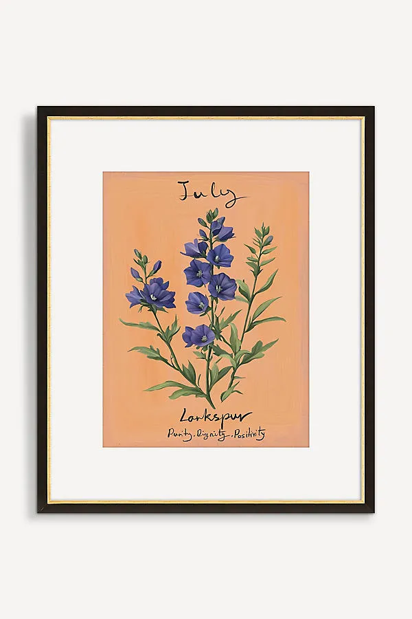 Ruti Shaashua Birth Flower Wall Art - Orange product
