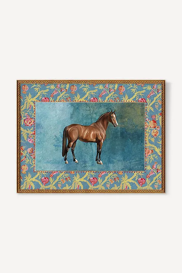 Ruti Shaashua Horse Portrait Wall Art - Blue product