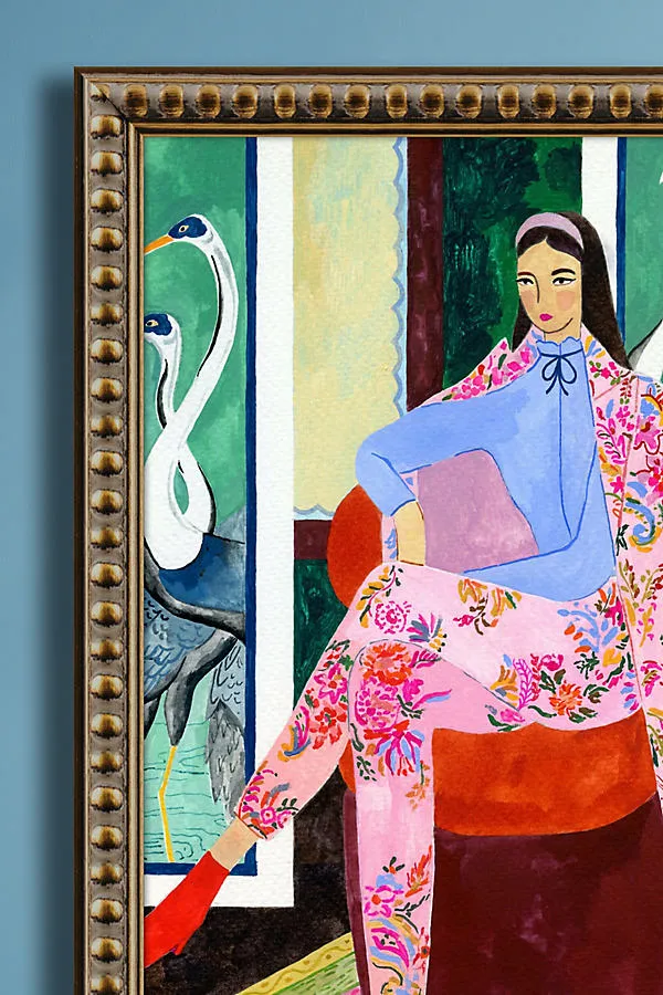 Seated Lady 3 by Sharan Ranshi Wall Art - Gold, Acrylic product