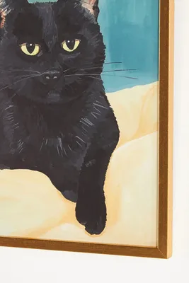 Shadow Cat Wall Art - Blue product