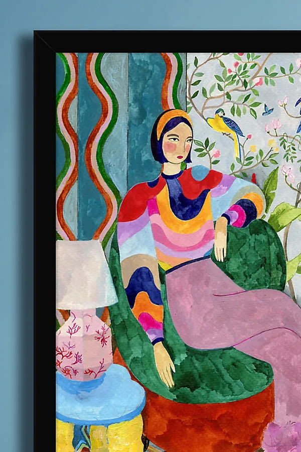 Sharan Ranshi Seated Lady 2 Wall Art - Black, Acrylic product