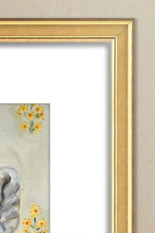 Staffordshire Spaniel by Susannah Carson Framed Wall Art - Yellow product
