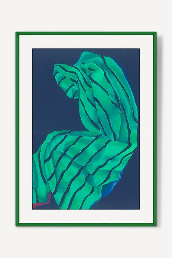 Striped Folds Three Wall Art - Green product