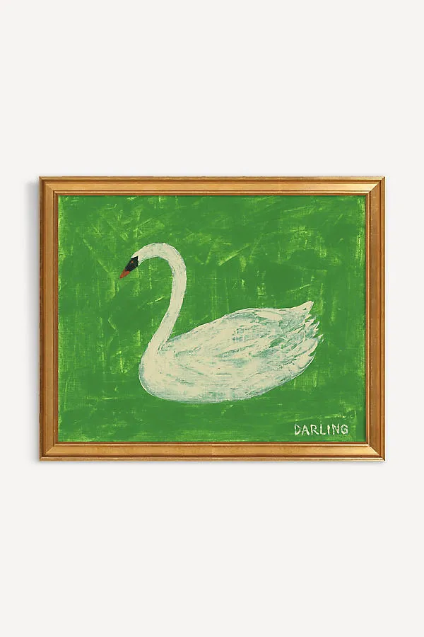 Swan Darling Wall Art - Green product