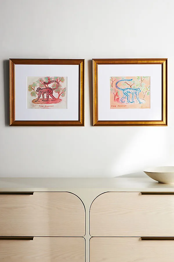 The Monkey Wall Art - Pink product