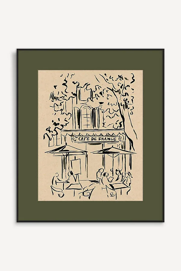 Ula Bloom French Cafe Wall Art - Black by Anthropologie, alternate view