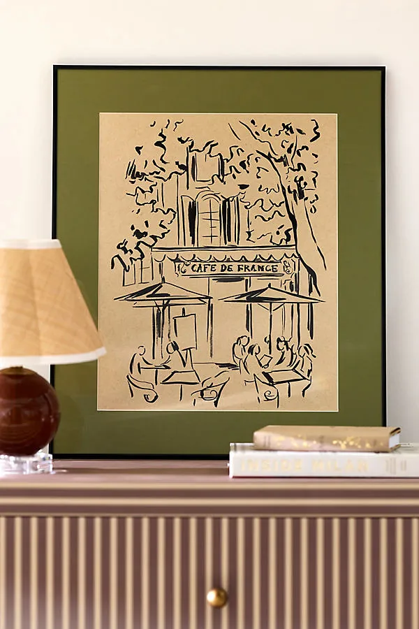 Ula Bloom French Cafe Wall Art - Black by Anthropologie