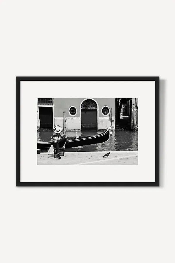 Venice Italy One Moment For Myself Wall Art - Black product