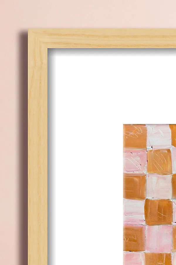 Virginia Chamlee Pink and Brown Checkered Wall Art product