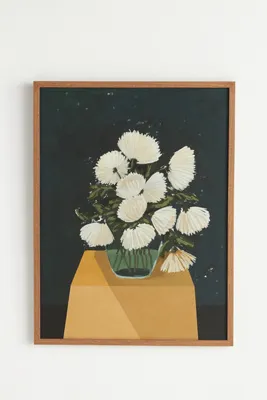 Viridian Vase Floral Wall Art - Green product
