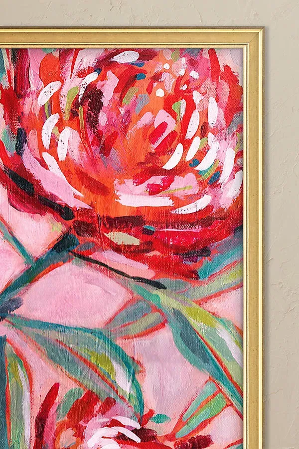 Waratah Painting Framed Wall Art - Pink, Acrylic product