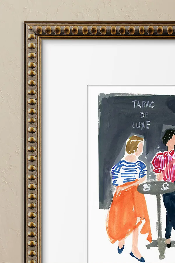 Women at Paris Café Framed Wall Art - Black product