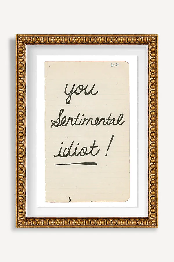 You Sentimental Idiot Wall Art - Black product