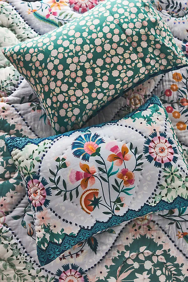 Theodora Posy Quilted Pillowcases Set of 2 - Cotton product