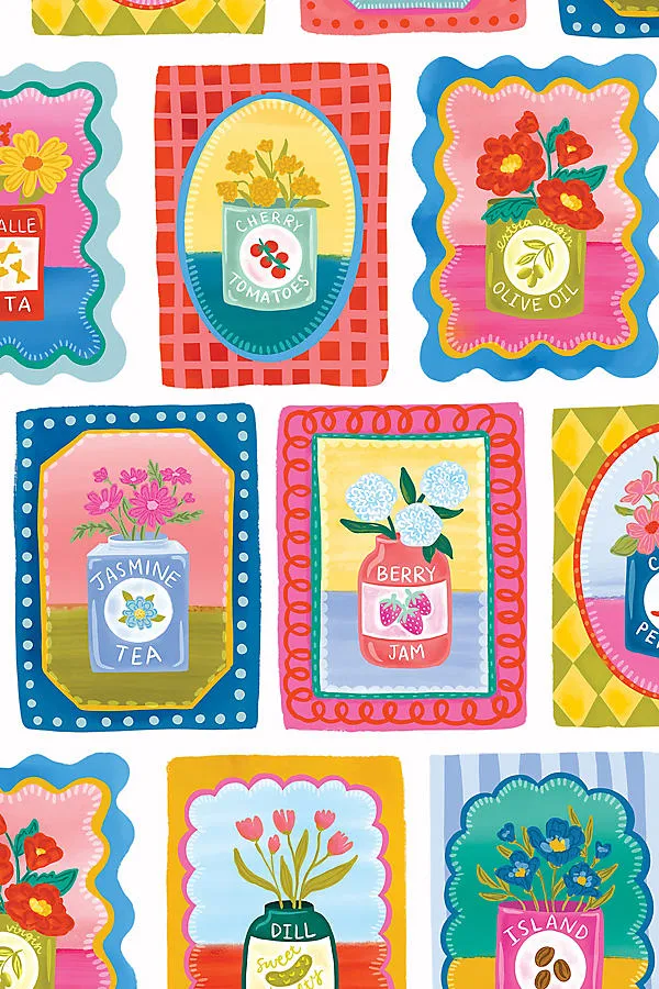 Pantry Staples Kitchen Icon Wallpaper by Anthropologie