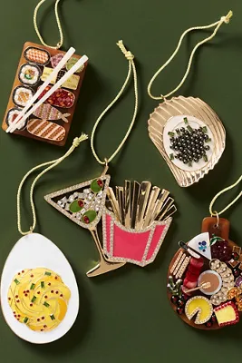 Jeweled Food Christmas Tree Ornament - Green, Polyester by Anthropologie, alternate view