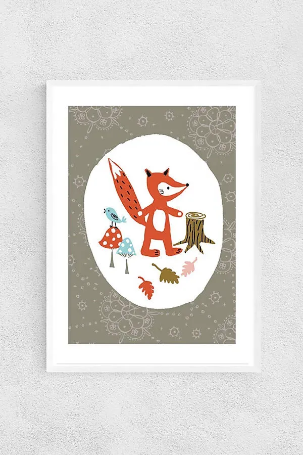 Becky Baur Fox Wall Art - White product