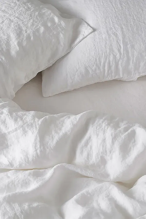 Linen Pillowcases Set of 2 - White, Linen product
