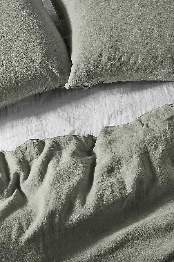 Moss Linen Pillowcases Set of 2 - Green, Linen product
