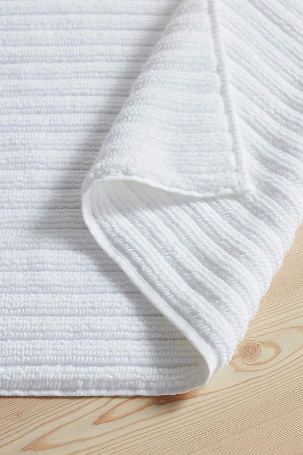 Plush Bathmat - White, Cotton product