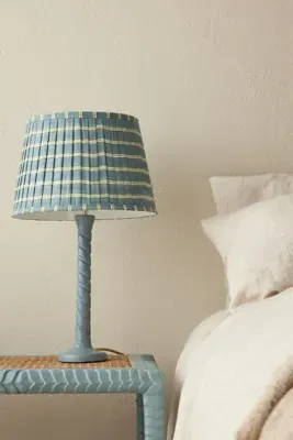 Edo Pleated Lamp Shade - Linen by Anthropologie, alternate view