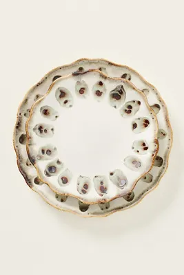 Amoria Stoneware Salad Plates Set of 4 - Brown by Anthropologie, image 2