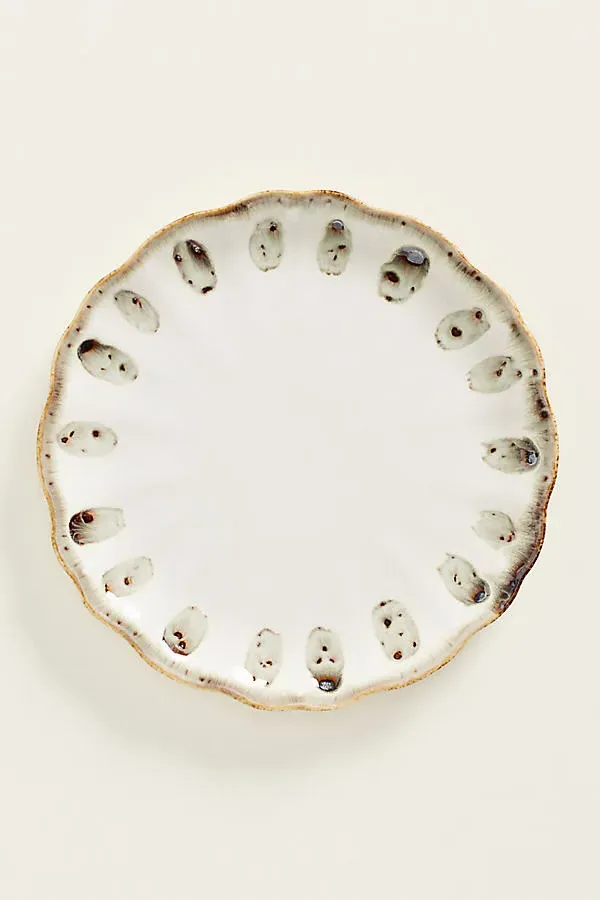 Amoria Stoneware Salad Plates Set of 4 - Brown by Anthropologie
