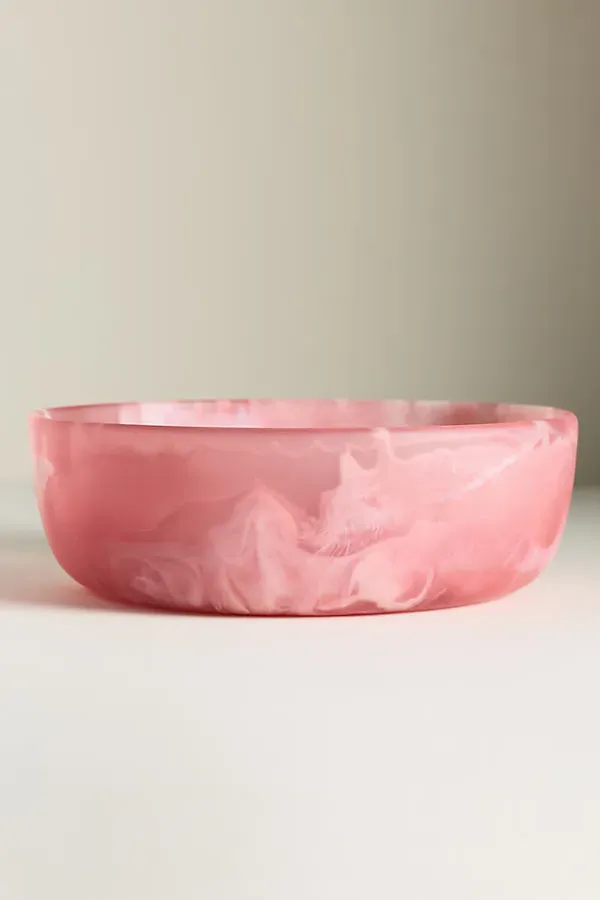 Hugo Resin Serve Bowl Set of 2 - Pink by Anthropologie