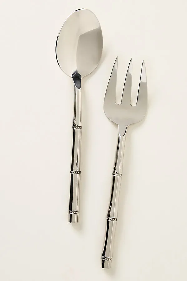 Liliana Serve Set - Silver, Bamboo product