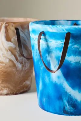 Wesley Swirled Resin Champagne Bucket - Leather product