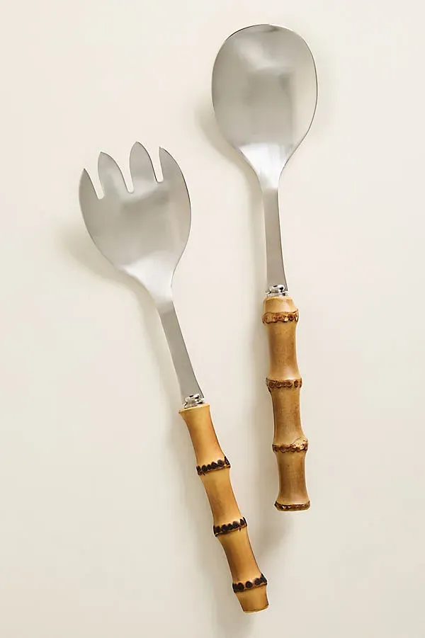 Zoya Serve Set of 2 - Silver, Bamboo product