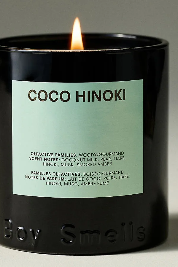 Boy Smells Coco Hinoki Boxed Glass Candle - Green by Anthropologie, alternate view