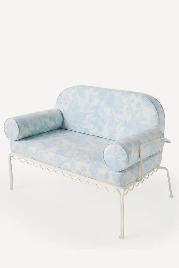 Al Fresco Love Seat Cushion Slipcover Set - Blue, Acrylic product