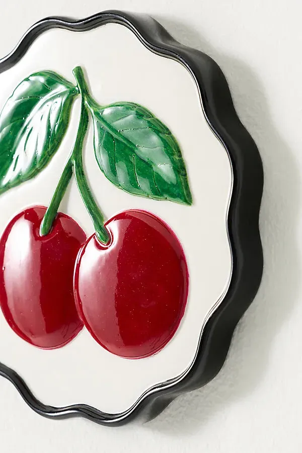 Cherries Gallery Wall Charm - Red, Resin product