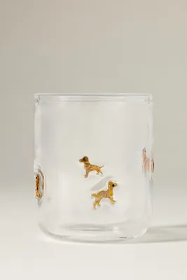 Dog Icon Juice Glass - Brown, Hand-Blown Glass by Anthropologie, image 2