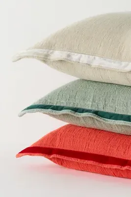 Emory Linen Velvet Bordered Cushion - Polyester product