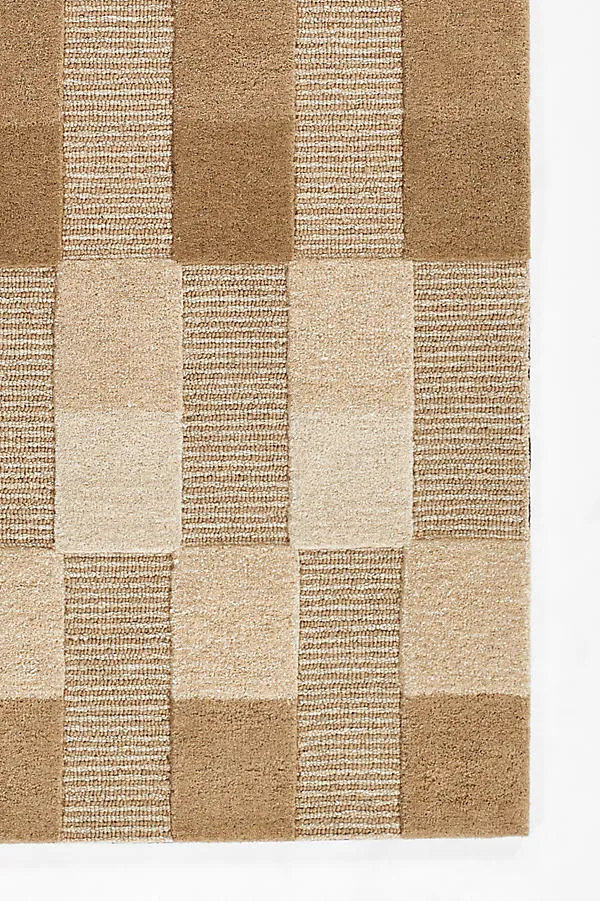 Fletcher Geometric Tufted Rug - Beige, Wool by Anthropologie, image 2