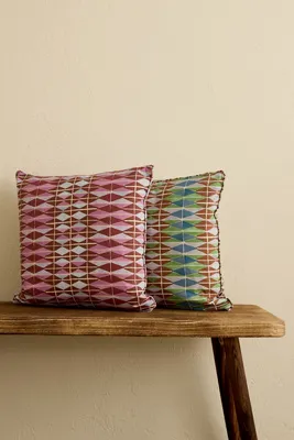 Geo Digital Print Square Cushion - Pink, Cotton product