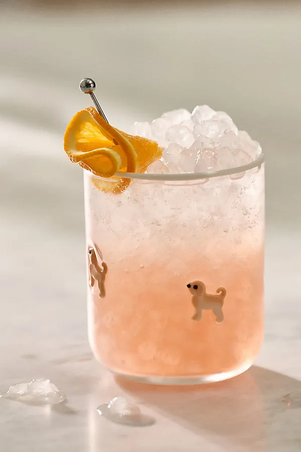Icon Dog Edition Juice Glass - Beige, Glass by Anthropologie