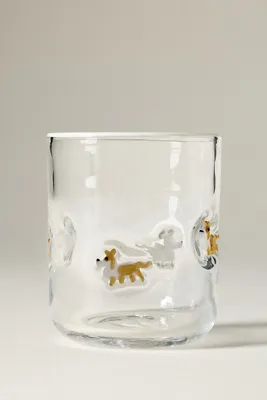 Icon Dog Edition Juice Glass - White, Glass by Anthropologie, image 2