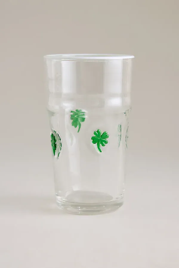 Icon Shamrock Pint Glass - Green by Anthropologie