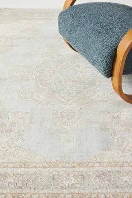 Isabella Woven Small Rug - Blue, Polyester by Anthropologie, image 2