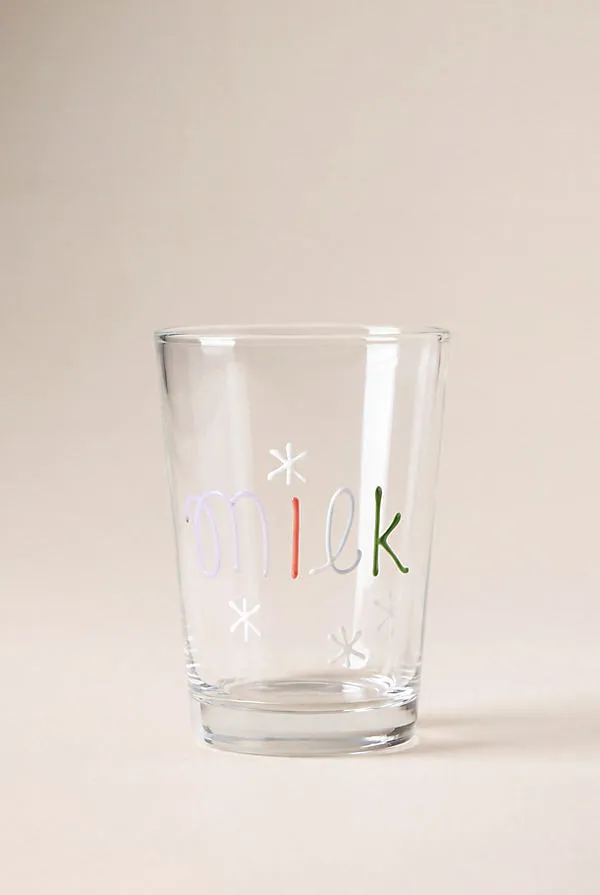 Love Notes Holiday Juice Glass - Red, Borosilicate Glass by Anthropologie
