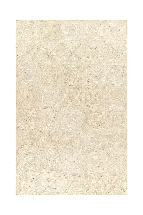Maritime Handwoven Geometric Jute Rug - Ivory by Anthropologie