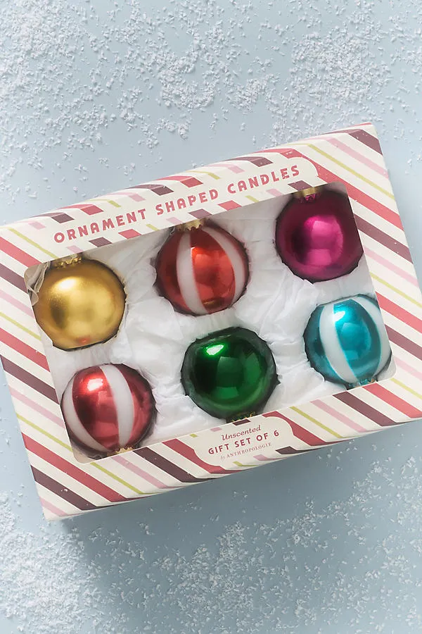 Ornament Shaped Wax Candles Set of 6 - Paraffin Wax by Anthropologie, alternate view
